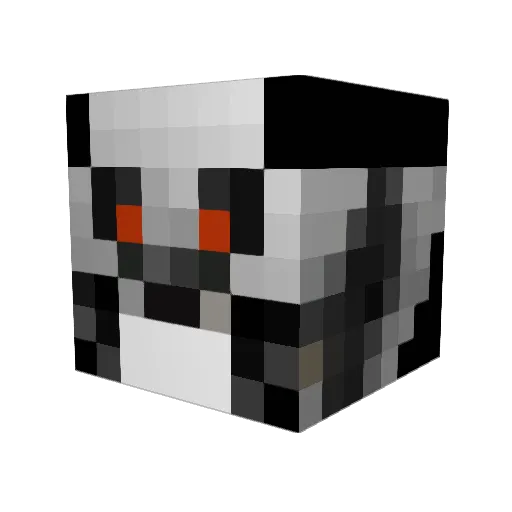 xExist Minecraft avatar head, 3D render