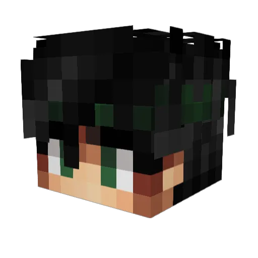 xF16 Minecraft avatar head, 3D render
