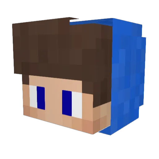 xF4bi Minecraft avatar head, 3D render