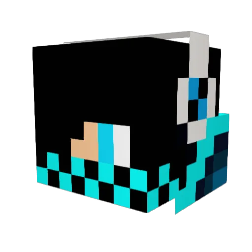 xF4nTasic Minecraft avatar head, 3D render