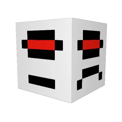 xFEZx Minecraft avatar head, 3D render