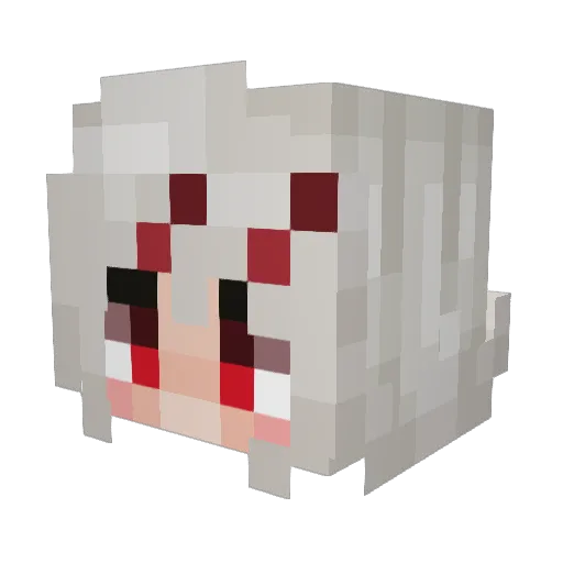 xFLUXEY Minecraft avatar head, 3D render