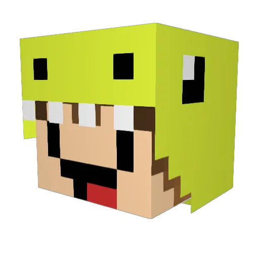 xFSNx Minecraft avatar head, 3D render