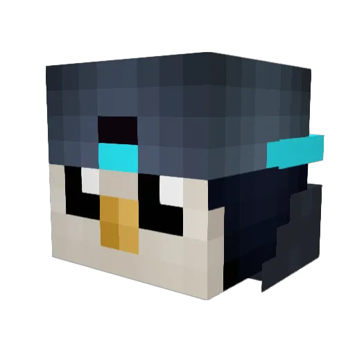 xFaLLeN616x Minecraft avatar head, 3D render