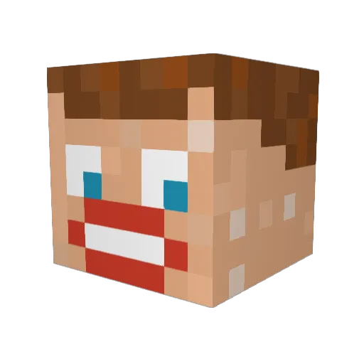 xFabiK Minecraft avatar head, 3D render