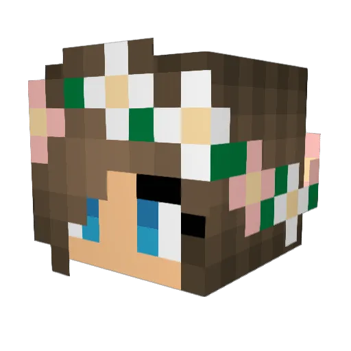 xFad3dLove Minecraft avatar head, 3D render