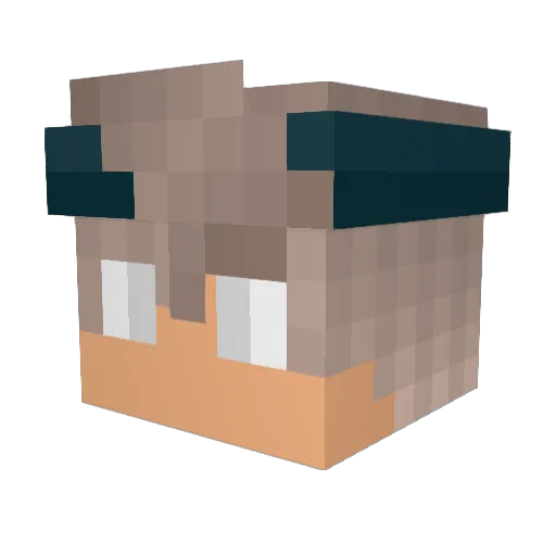 xFaktorius Minecraft avatar head, 3D render