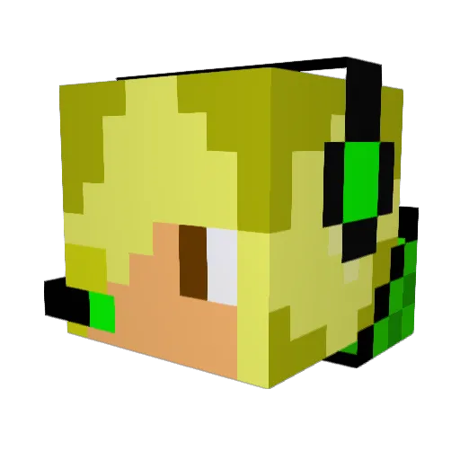 xFalKho_ Minecraft avatar head, 3D render