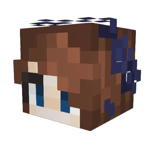 xFalsify Minecraft avatar head, 3D render