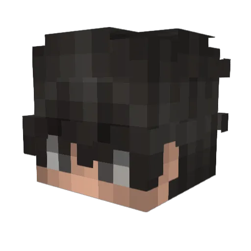 xFappinq Minecraft avatar head, 3D render