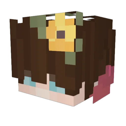 xFatherx Minecraft avatar head, 3D render