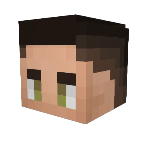 xFedeWarrior Minecraft avatar head, 3D render