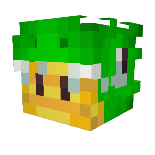 xFelt Minecraft avatar head, 3D render