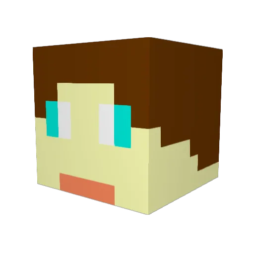 xFifa Minecraft avatar head, 3D render