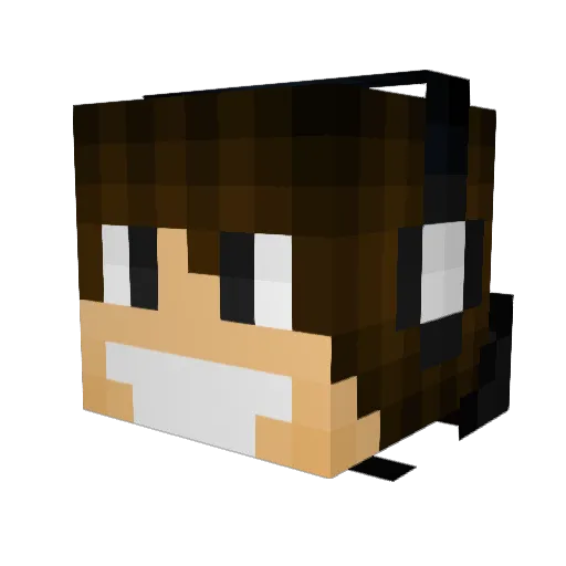 xFifix Minecraft avatar head, 3D render