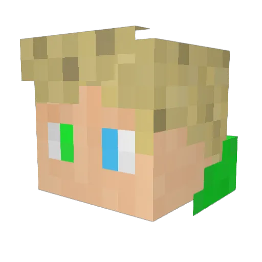 xFirePlays Minecraft avatar head, 3D render