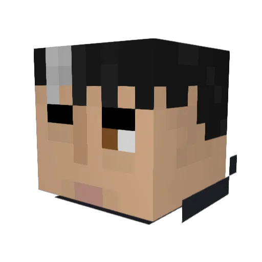 xFizzinerix Minecraft avatar head, 3D render