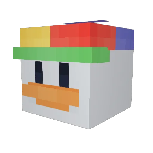 xFlochForster Minecraft avatar head, 3D render