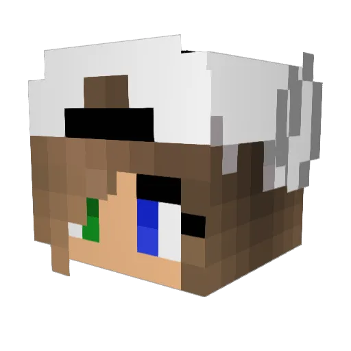 xFlorii Minecraft avatar head, 3D render
