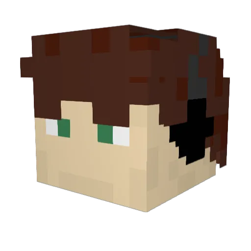 xFloxy67 Minecraft avatar head, 3D render
