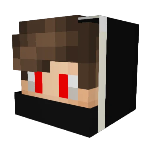 xFoxyTR Minecraft avatar head, 3D render