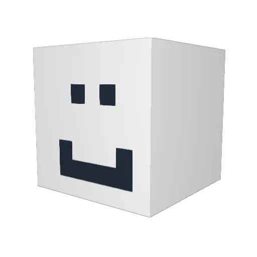 xFree Minecraft avatar head, 3D render