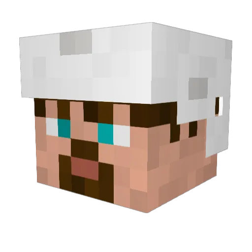 xFrenchFr1es Minecraft avatar head, 3D render