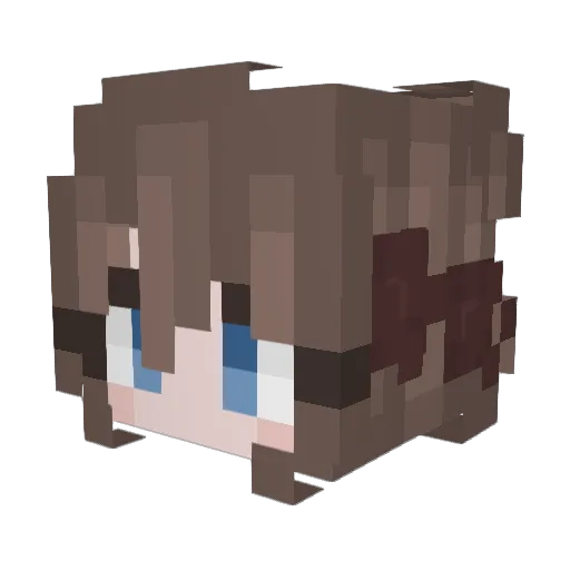 xFrida_ Minecraft avatar head, 3D render