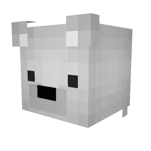xFrisky Minecraft avatar head, 3D render