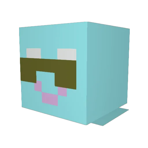 xFrozenSmurfx Minecraft avatar head, 3D render