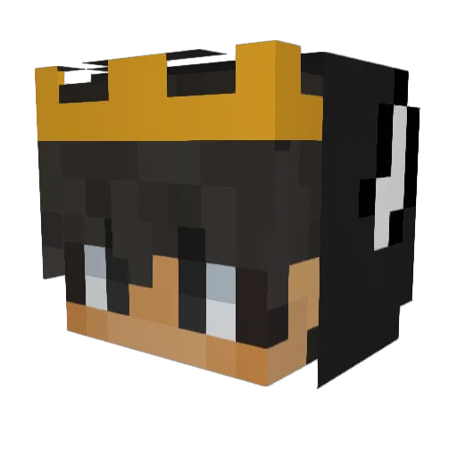 xFullMetalPanda Minecraft avatar head, 3D render