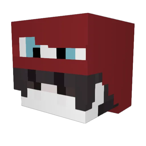 xFuuun Minecraft avatar head, 3D render
