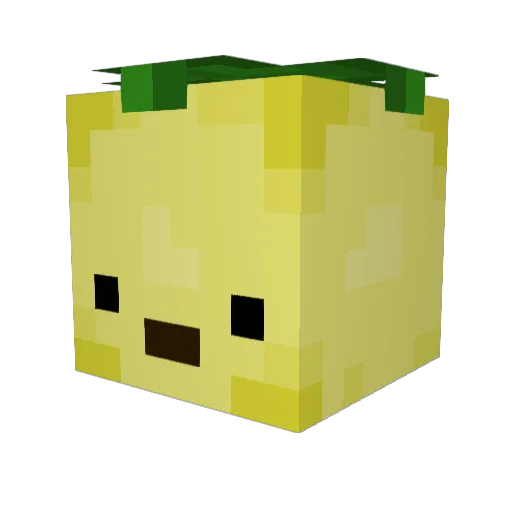xGL1TCH Minecraft avatar head, 3D render
