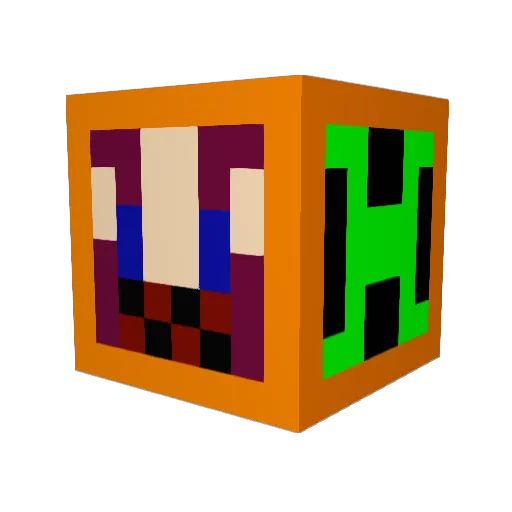 xGame_Facex Minecraft avatar head, 3D render