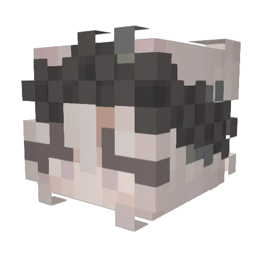 xGhostiii Minecraft avatar head, 3D render