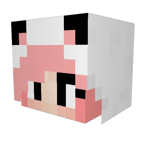 xGiRL8x Minecraft avatar head, 3D render