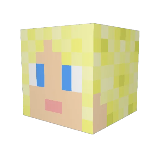 xGlucoseGuardian Minecraft avatar head, 3D render