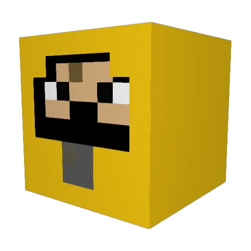 xGrafiL Minecraft avatar head, 3D render
