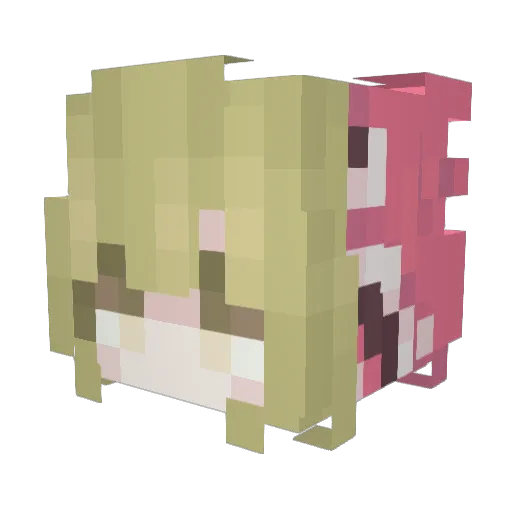 xGumi Minecraft avatar head, 3D render