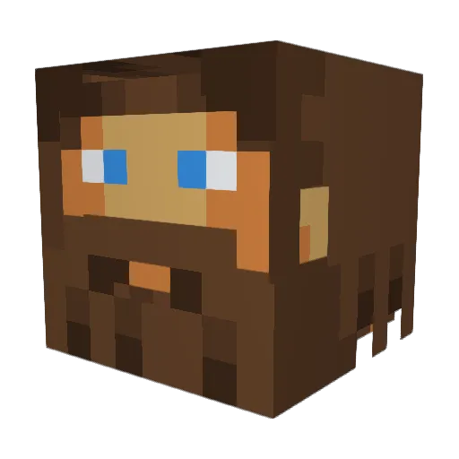 xHICKORYx Minecraft avatar head, 3D render
