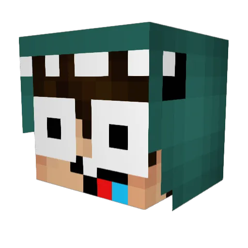 xHao_ Minecraft avatar head, 3D render
