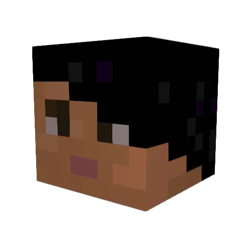 xHaxus Minecraft avatar head, 3D render