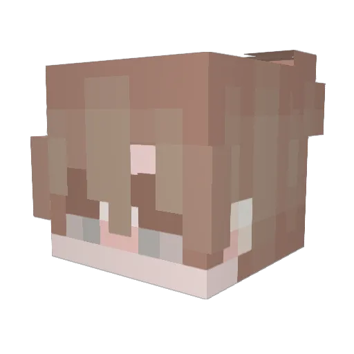 xHello_ Minecraft avatar head, 3D render