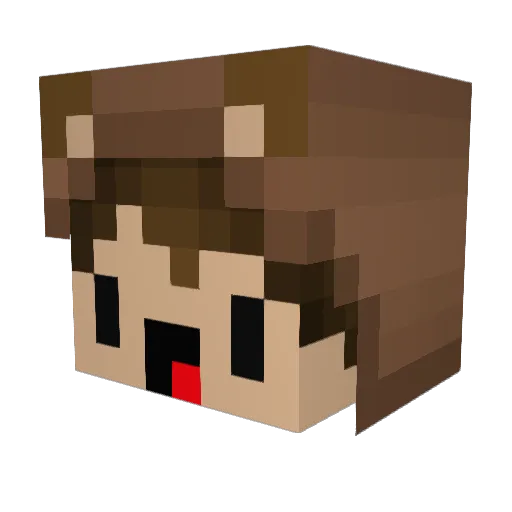 xHisan Minecraft avatar head, 3D render