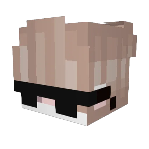 xHoq1 Minecraft avatar head, 3D render