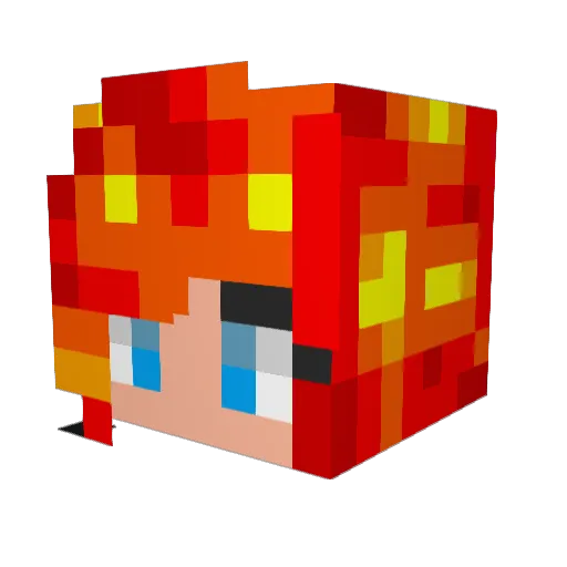 xHuntingDory Minecraft avatar head, 3D render