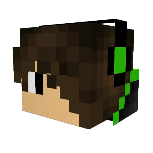 xHyperion_V3 Minecraft avatar head, 3D render