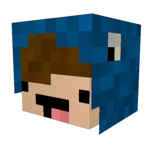 xIAZ4M_ Minecraft avatar head, 3D render
