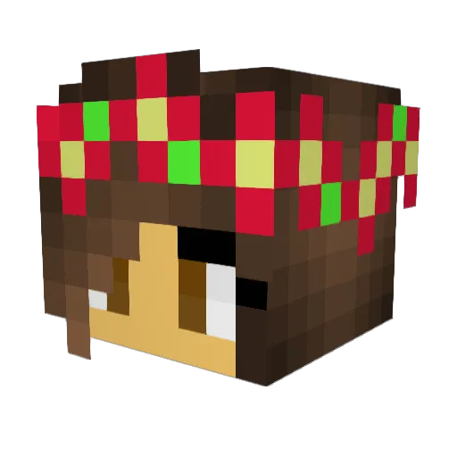 xIBlack Minecraft avatar head, 3D render