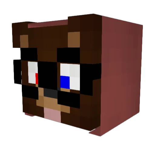 xIBusted Minecraft avatar head, 3D render